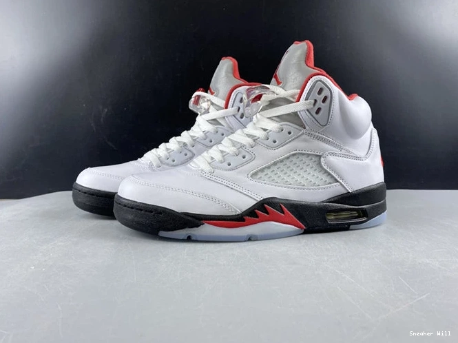 DA1911- Silver Red BestValue 963 Tongue 2929 Fire Jordan5 0605